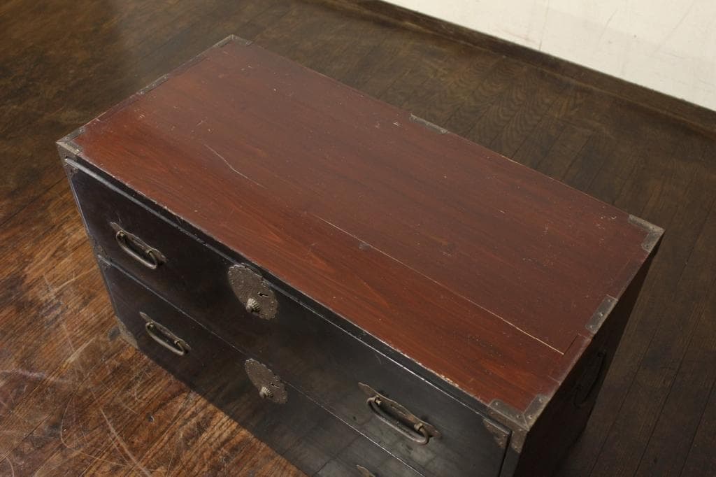 古い時代箪笥 丸金具/和風/古家具/陳列台/和家具/和骨董/店舗什器/ローボード