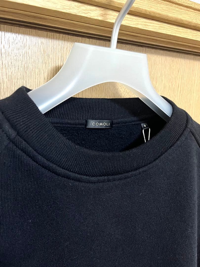 2026ss comoli コットン 裏毛 クルーネック スウェット