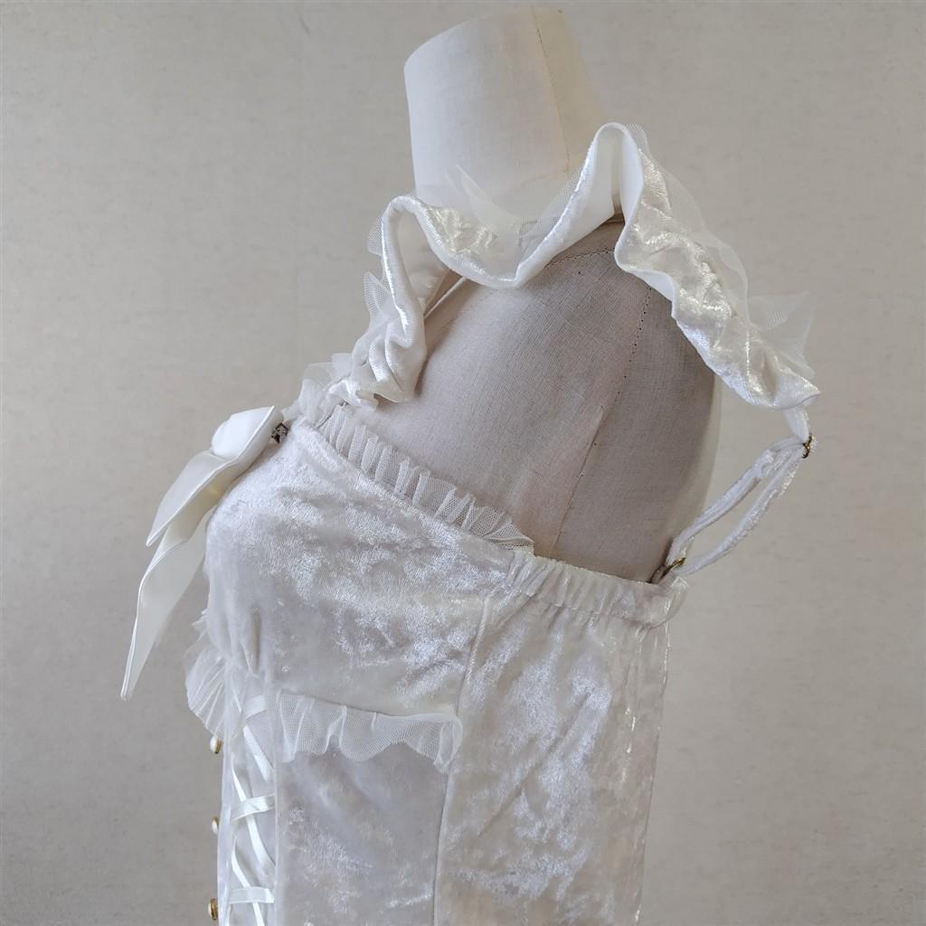 TRALALA　ビッグリボン　姫ギャル　編み上げ　ベロア　キャミソール