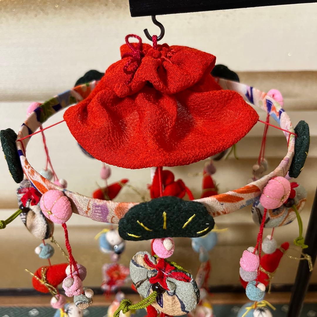 下げ物　吊るし飾り　お雛様　ちりめん　ハンドメイド