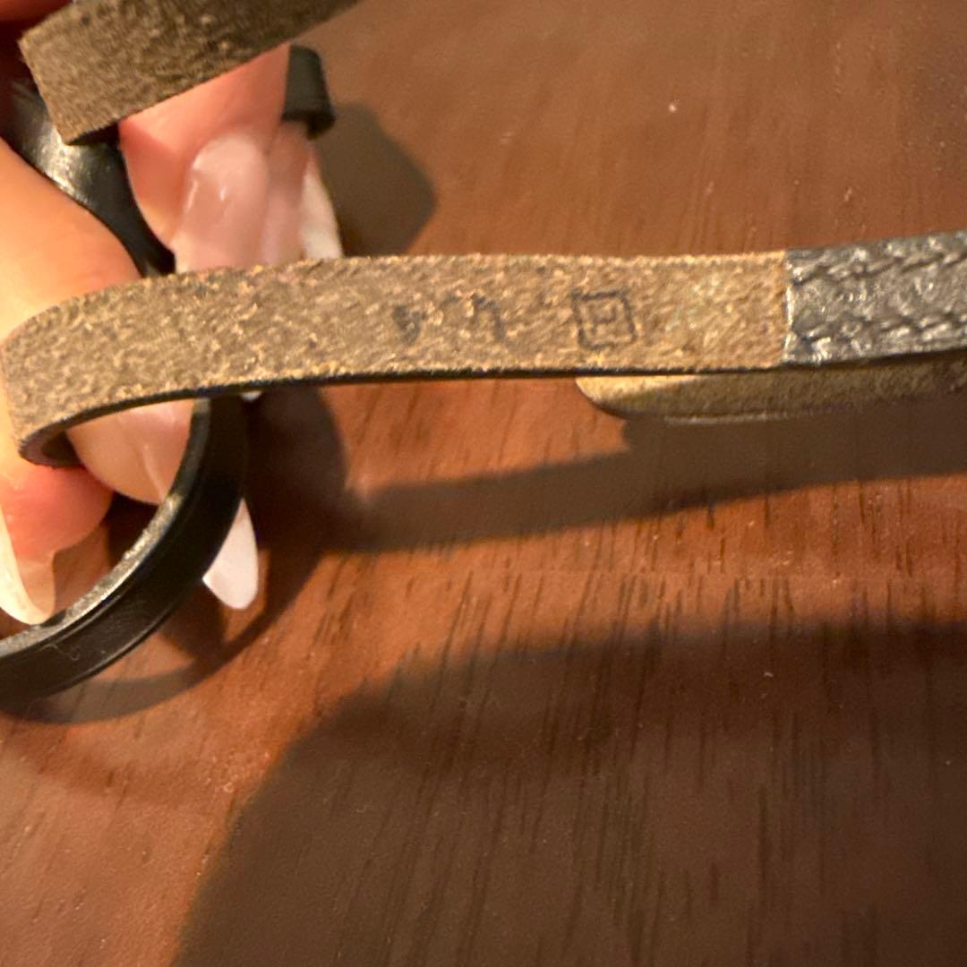 【美品】エルメス ケリーアルディオン ブレスレット レザー 黒ブラック シルバー