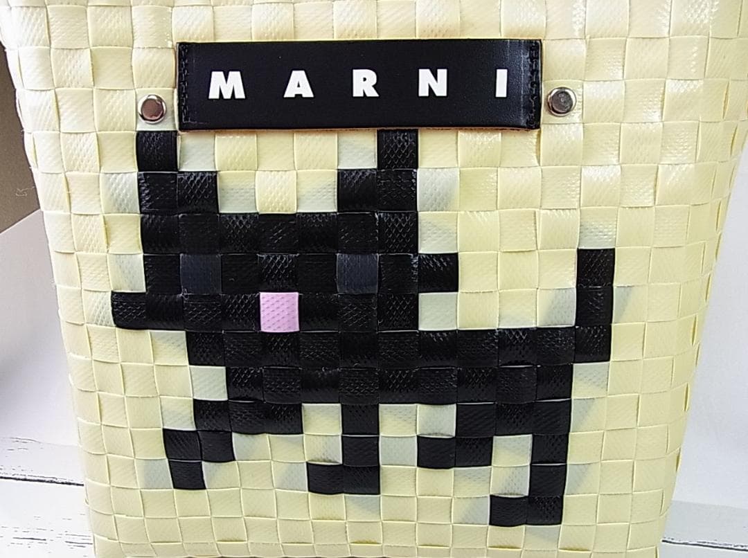 ◎正規品未使用マルニマーケットブラックキャット ANIMAL バスケットバッグ