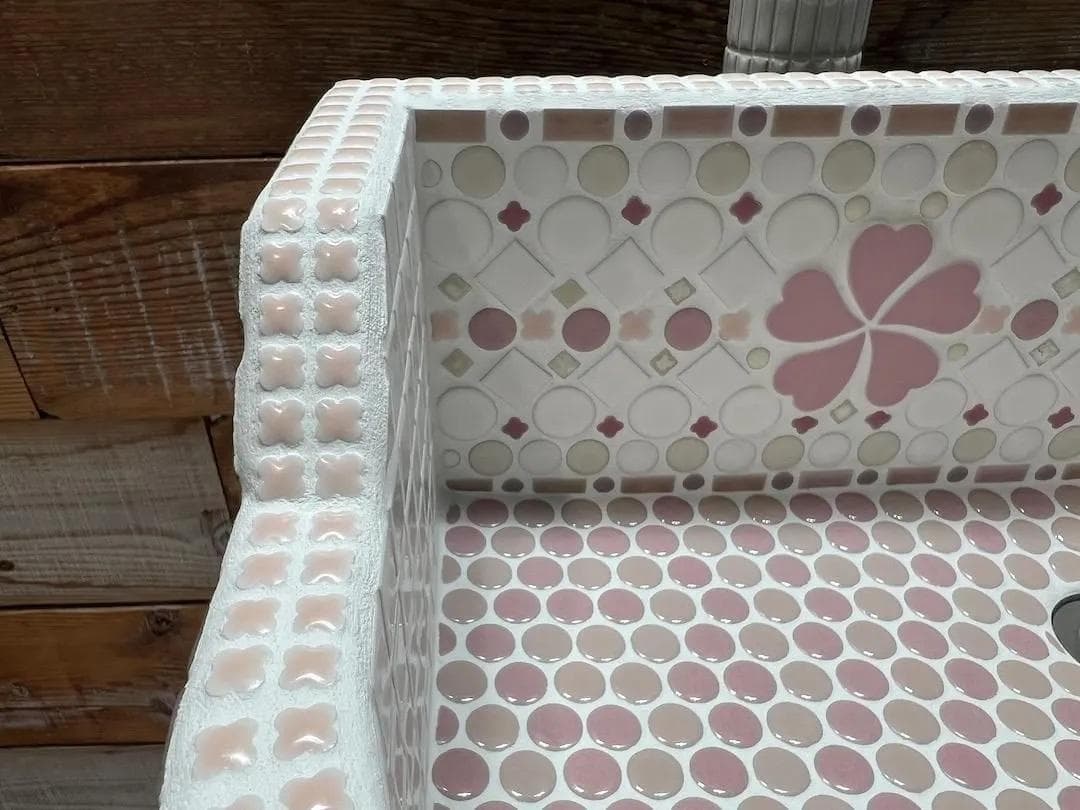 作善堂タイルシンク流し台　美濃焼タイルシンク　タイル流し　ＸＳサイズ　5034