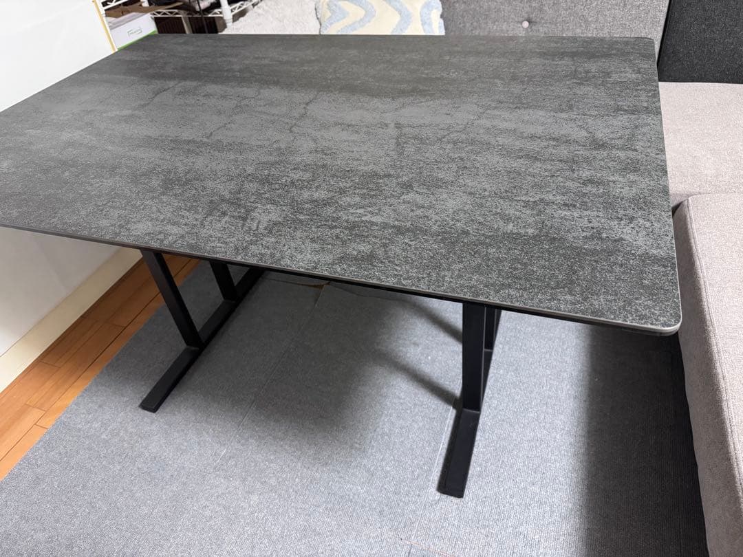 ダイニングテーブル　アテッサ　120X80×65　LDテーブル　ストームグレイ