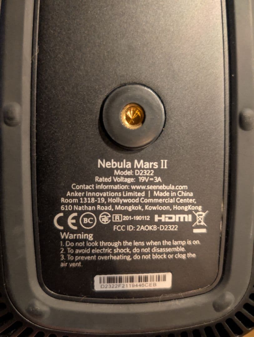 NEBULA ポータブルプロジェクター HDMI/USB対応 リモコン