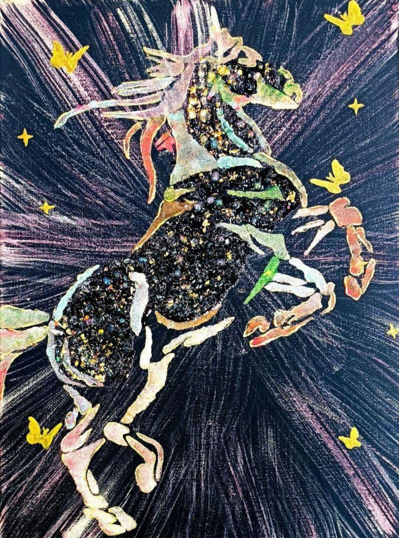 harue開運絵画　❀水晶ピアス❀