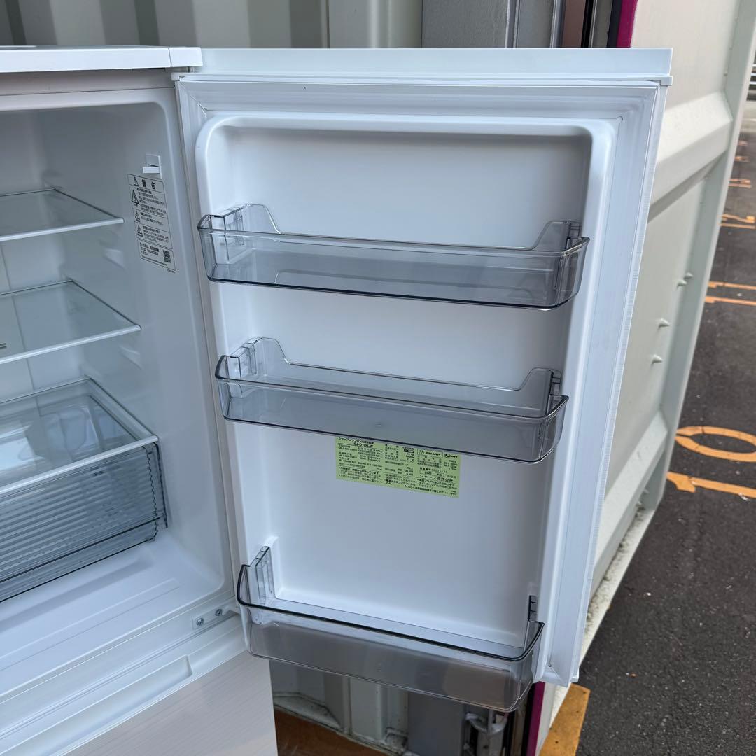C7712★2021年製美品★シャープ　冷蔵庫　ホワイト 右.左開き　自動霜取り