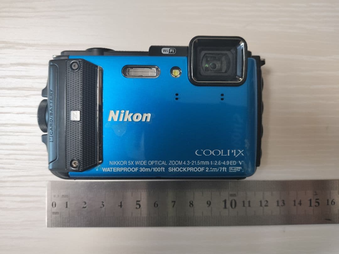 デジタルカメラ・NIKON・Coolpix・AW130・ブルー・防水・耐衝撃