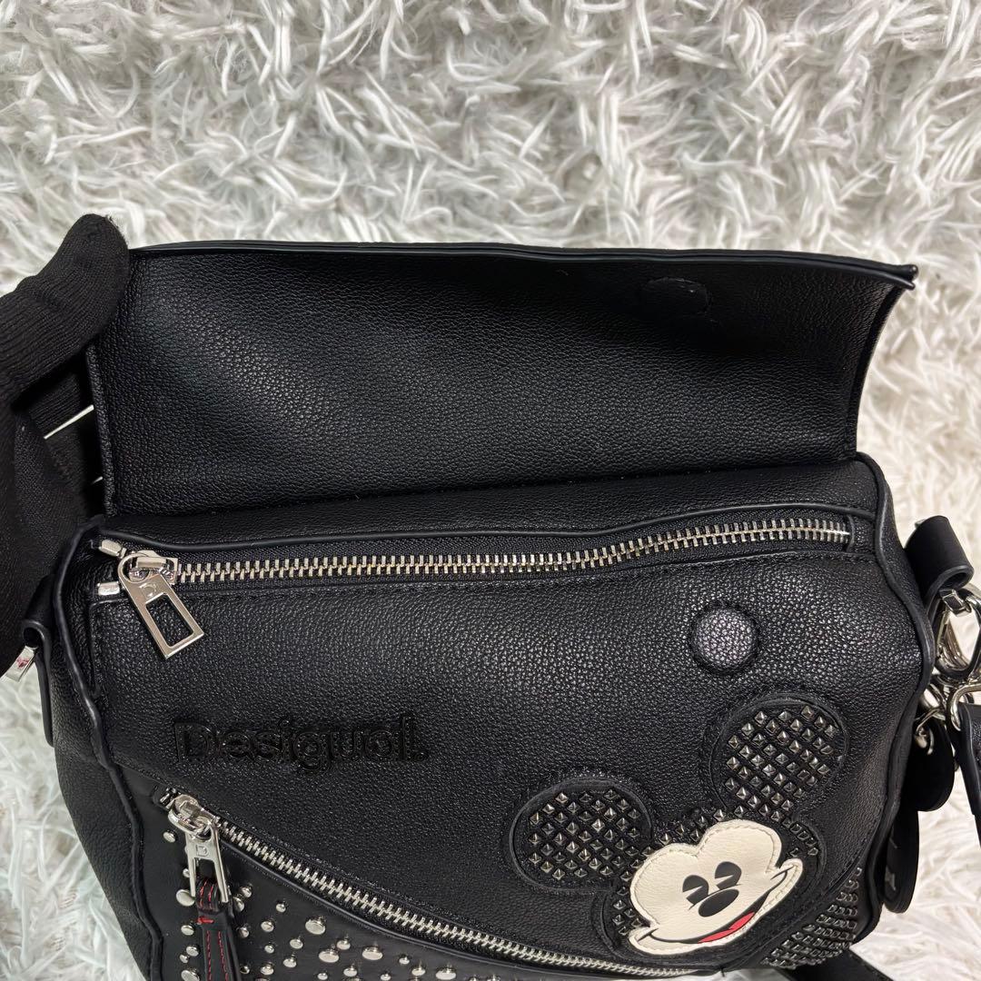 ✨未使用級/限定品✨デシグアル×ディズニー ショルダーバッグ ミッキー スタッズ