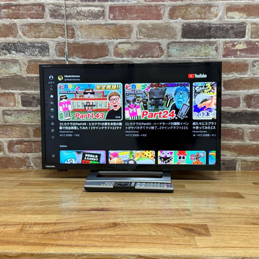 東芝 24V型 液晶テレビ 24V34 REGZAスマートテレビ 動画アプリ搭載