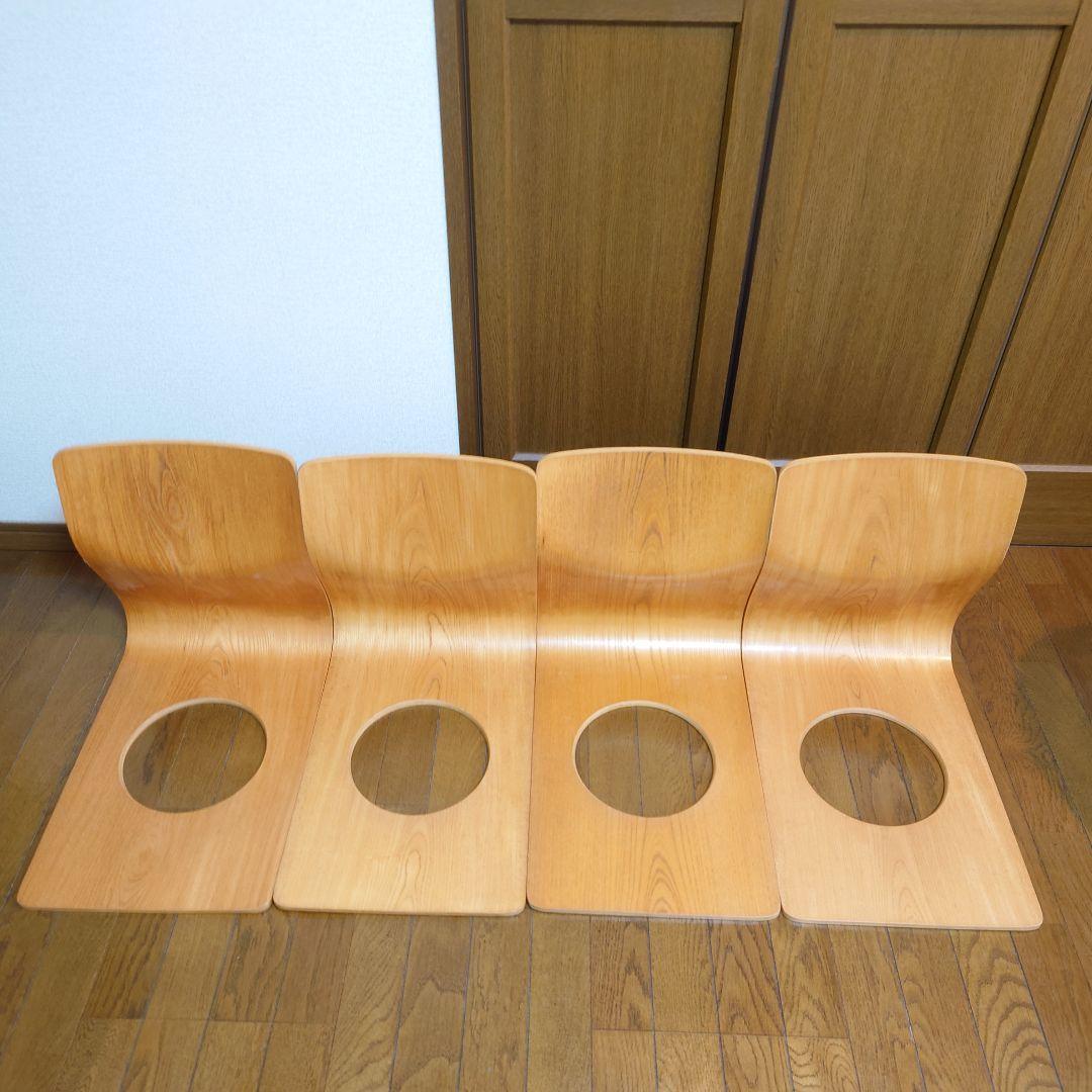 天童木工 Tendo 木製 座椅子 4脚 和室 旅館　②