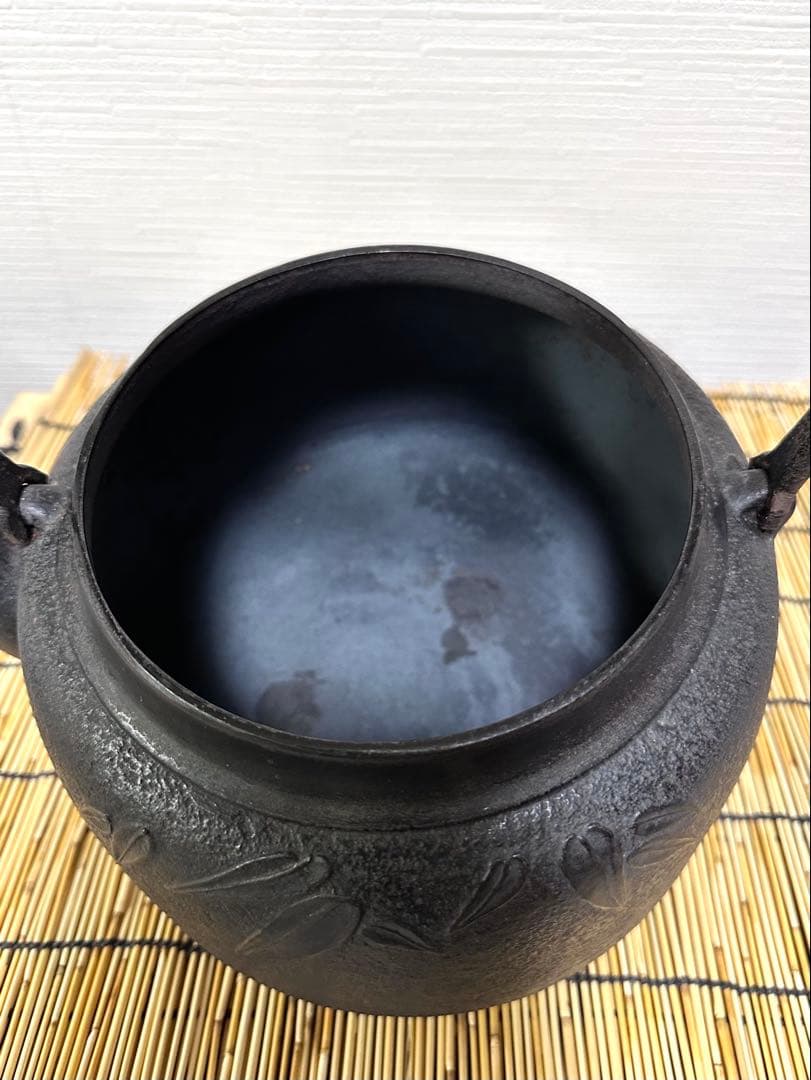 未使用、長期保管品 南部三厳堂 ５０型 巨大鉄瓶　南部鉄瓶　南部鉄器　鉄瓶