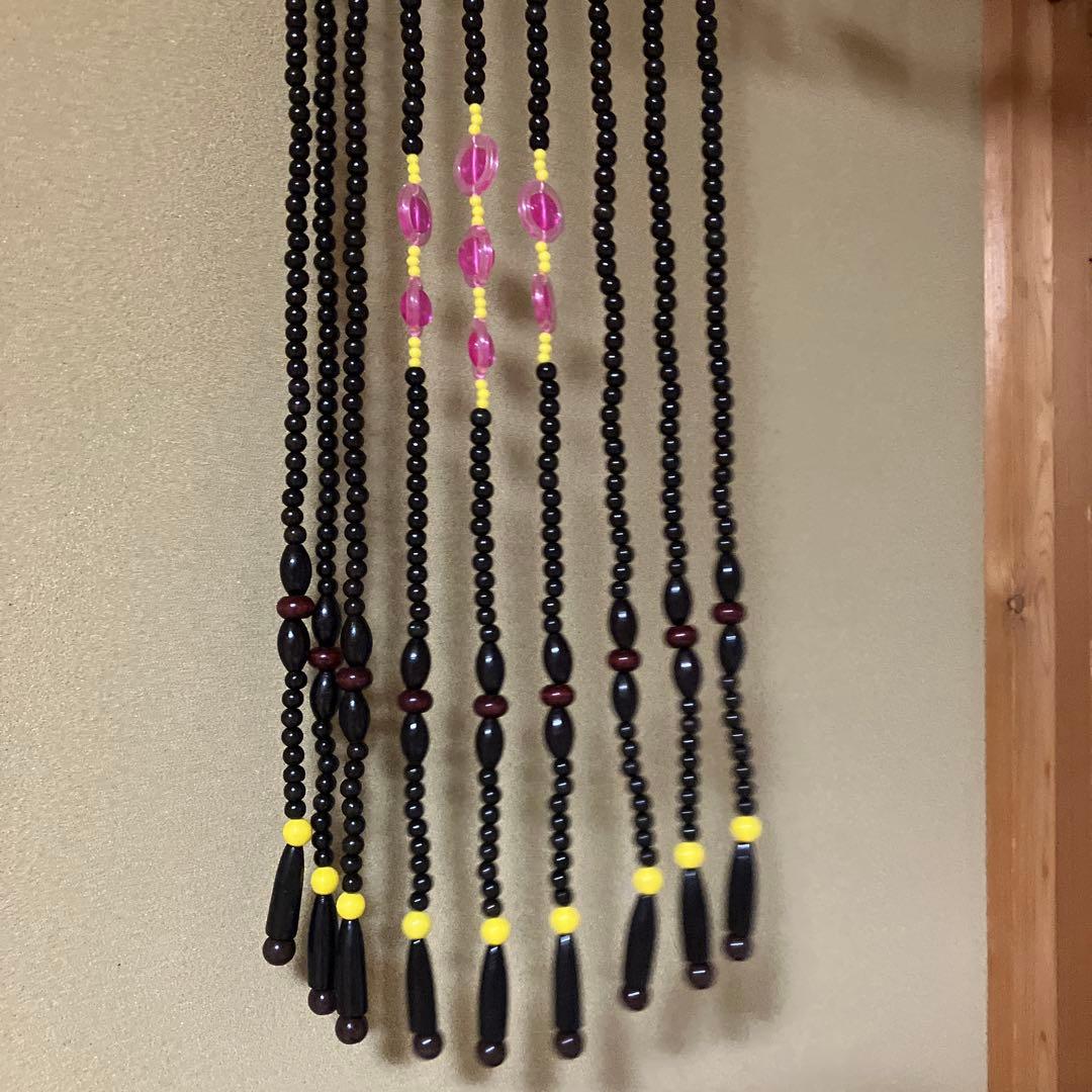 木製ビーズのれん 珠のれん