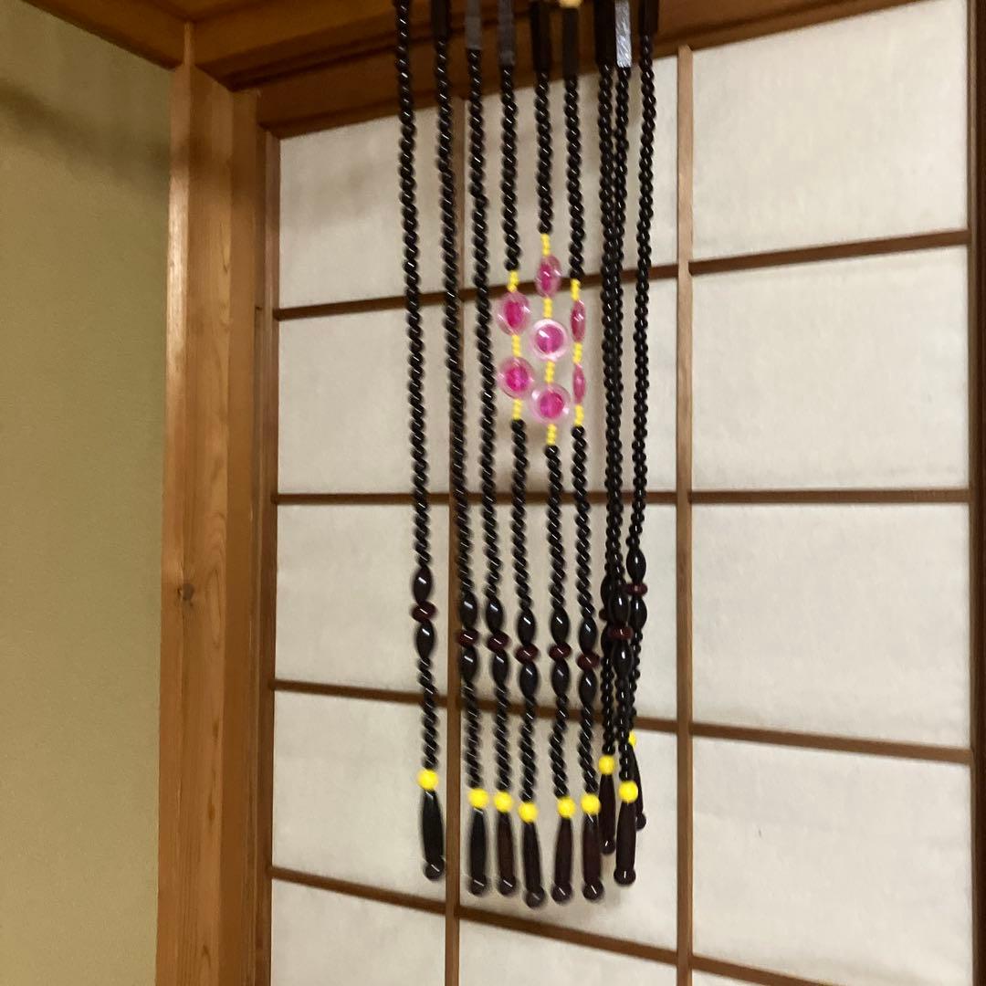 木製ビーズのれん 珠のれん