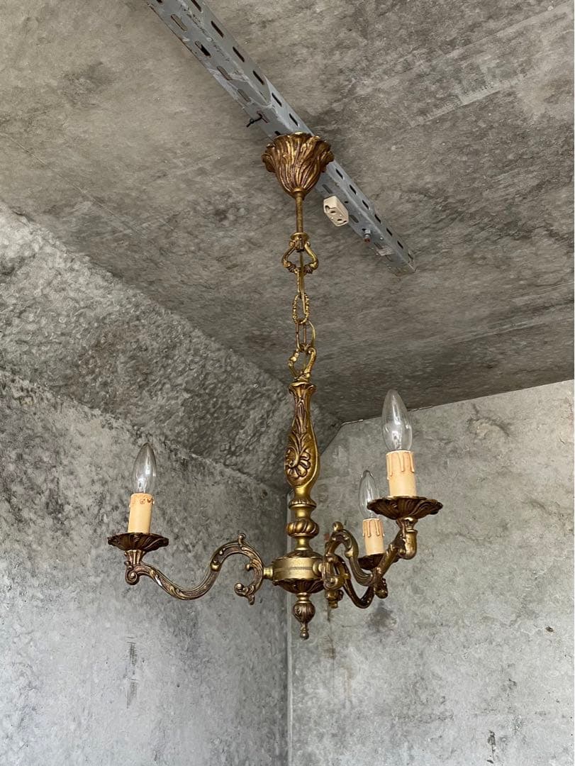激安！18. フランス アンティーク シャンデリア 3灯 キャンドル ライト
