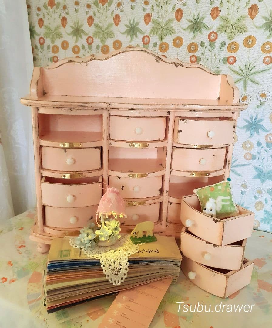 アンティーク・ヴィンテージ調　シャビー　ドロワー　置き型