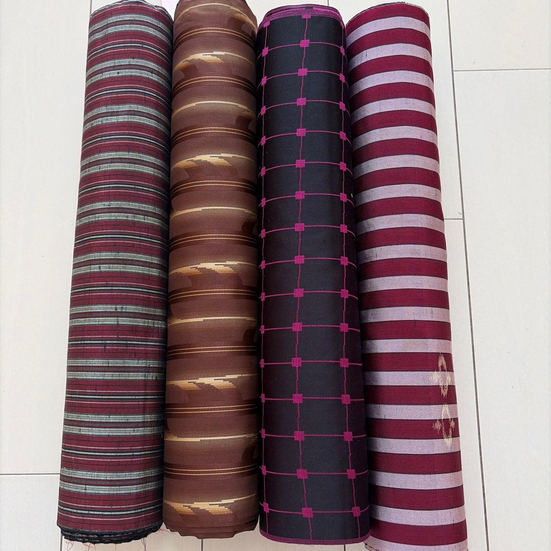 ■S024■ウール・化繊・交繊・正絹・他■反物色々　22点セット■大量まとめ売り