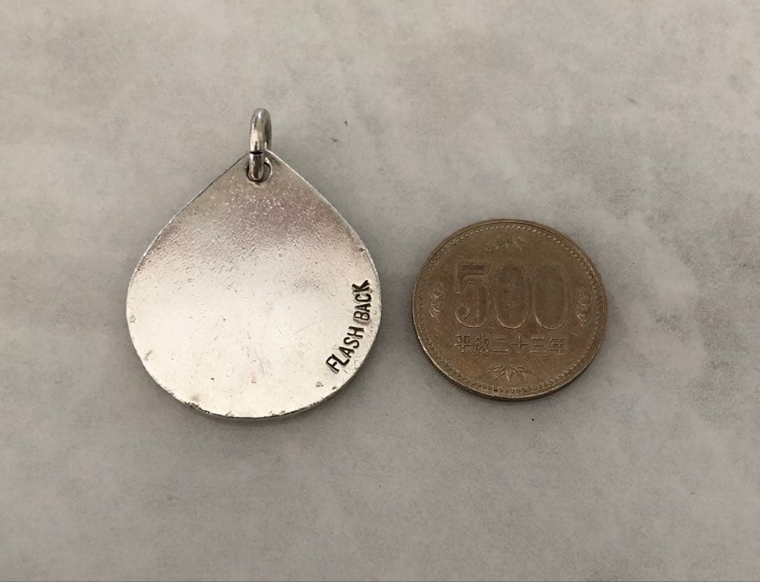 シルバー製涙型コンパスペンダント