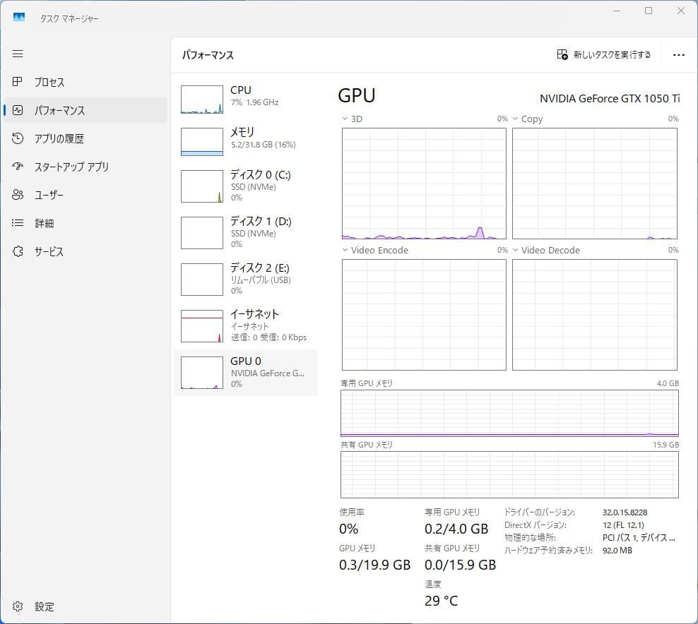 グラフィックボード・グラボ・ビデオカード MSI GeForce GTX 1050ti 4g OC
