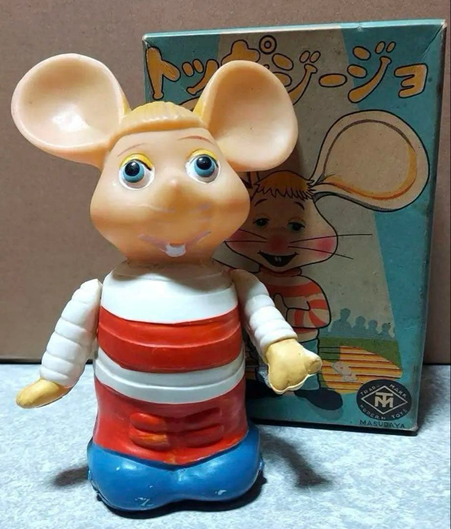 昭和レトロ 当時物トッポジージョ ゼンマイ 箱付き