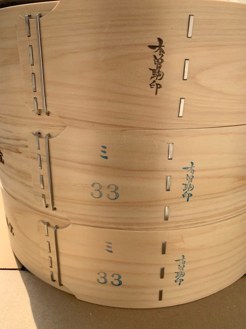 桧製蒸籠３３センチ二段