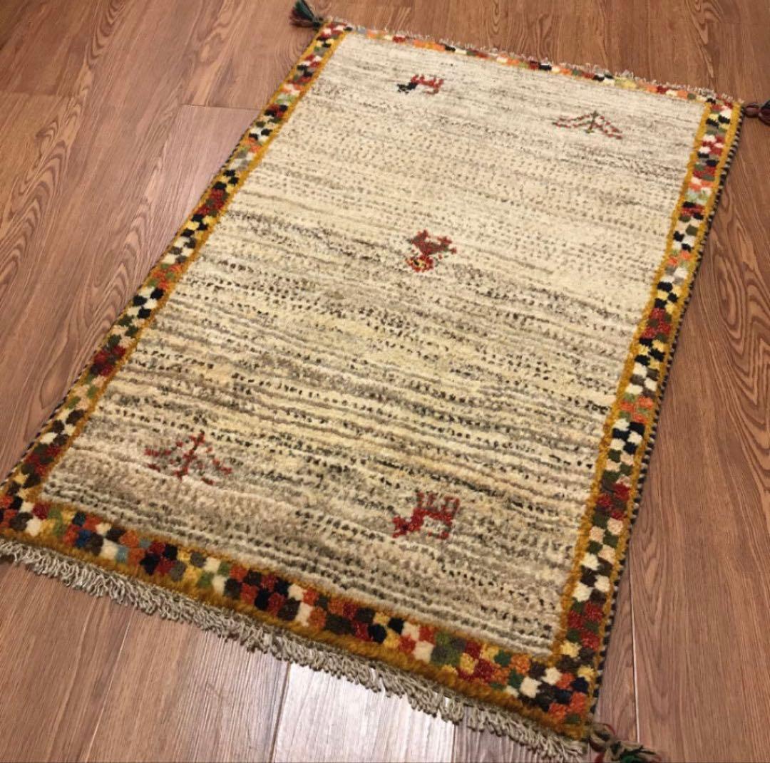 ペルシャギャッベ (ギャベ) 玄関マット No:4402