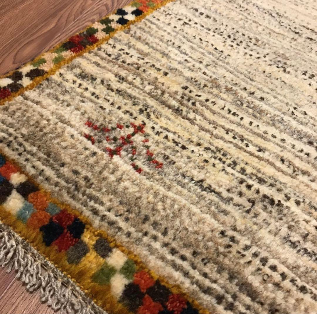 ペルシャギャッベ (ギャベ) 玄関マット No:4402