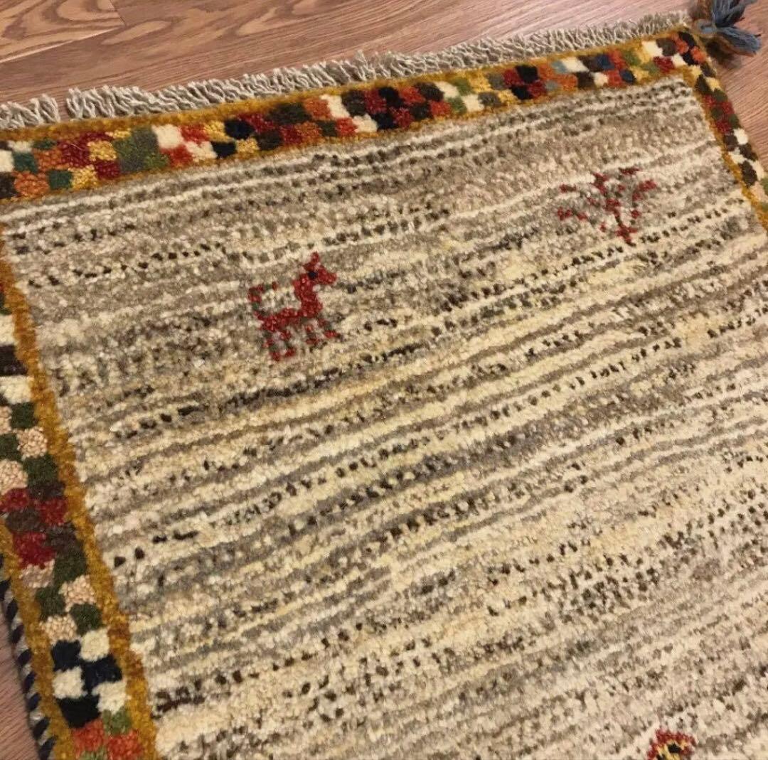 ペルシャギャッベ (ギャベ) 玄関マット No:4402