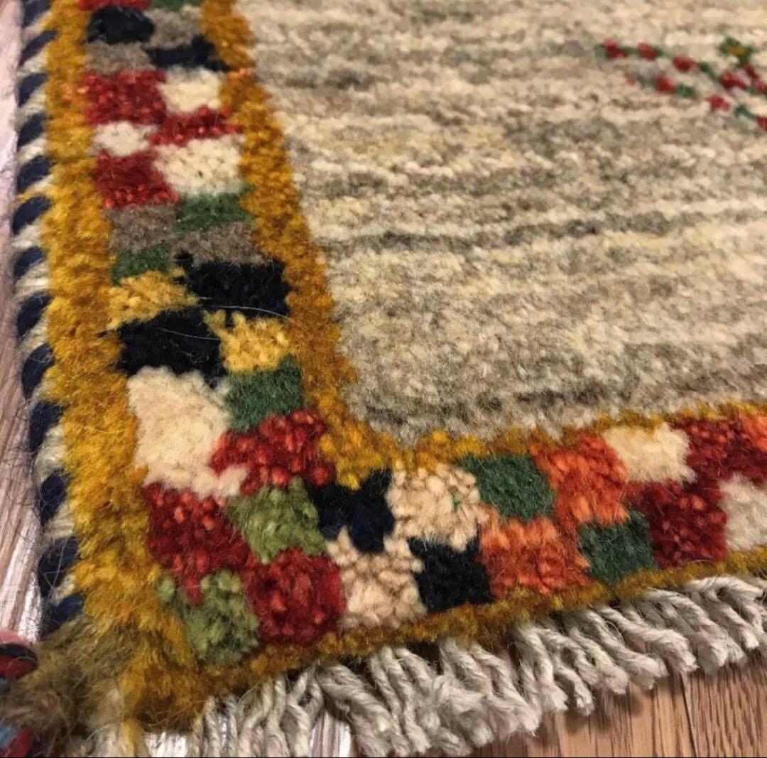 ペルシャギャッベ (ギャベ) 玄関マット No:4402