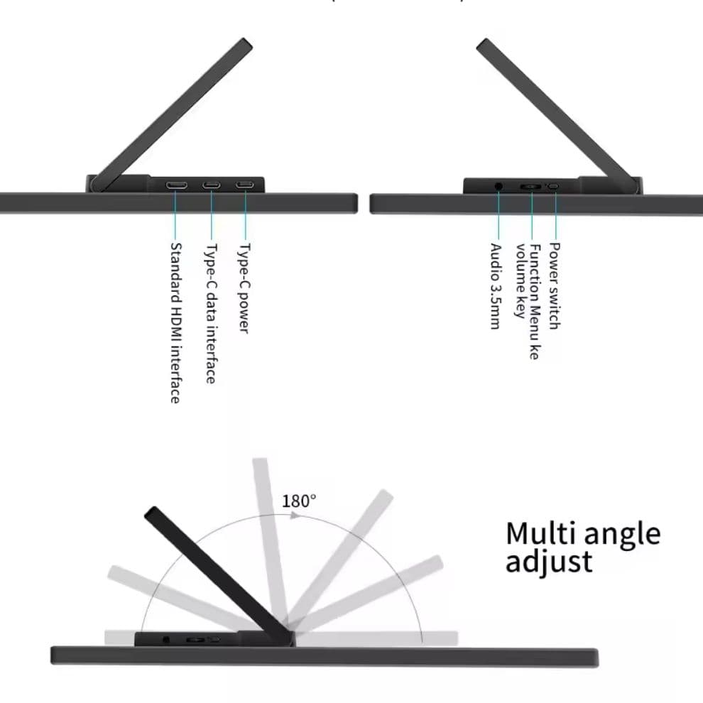 HGFRTEE 14インチ モバイルモニター 4K 3840 x 2160