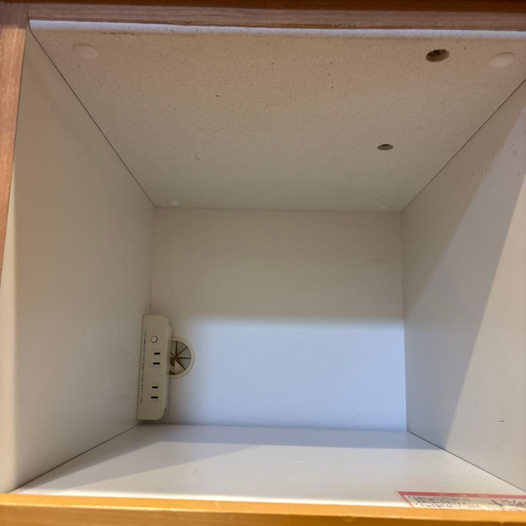 美品！堀田木工カウンター カップボード ナチュラル木目調 食器棚 3段引き出し