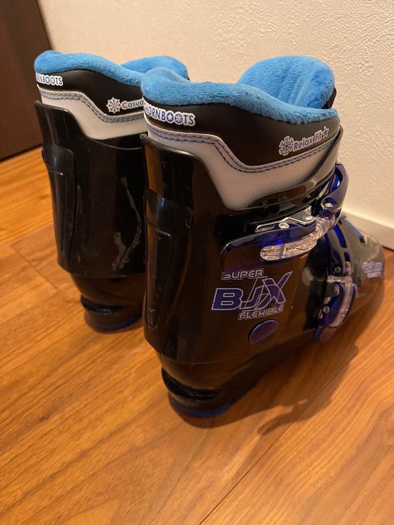 KAZAMA 子供用スキー板117㎝ ブーツ ストック セット ジュニア ブルー