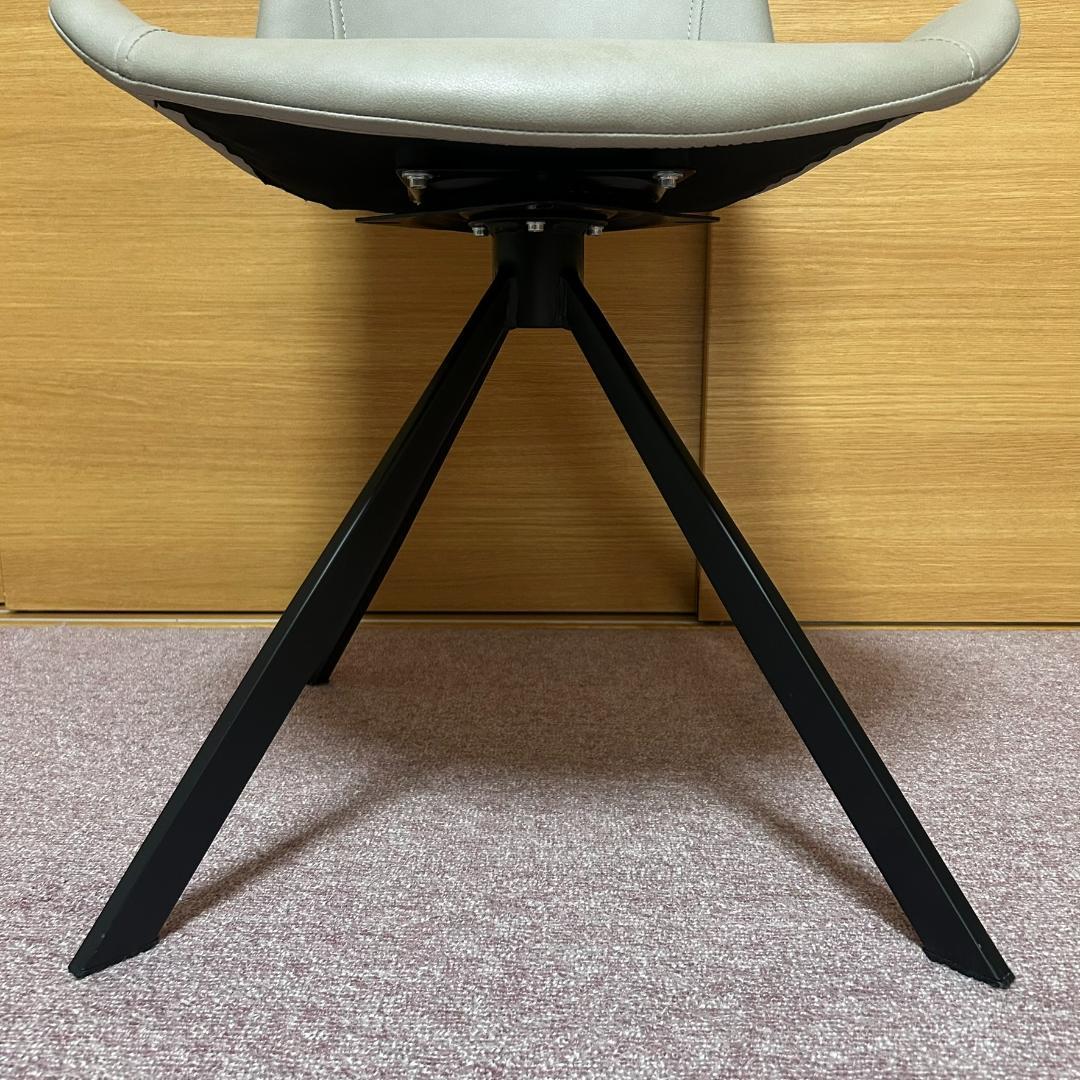 ①SongDream　VIOLA　ヴィオラ　PUレザー　回転式　ダイニングチェア