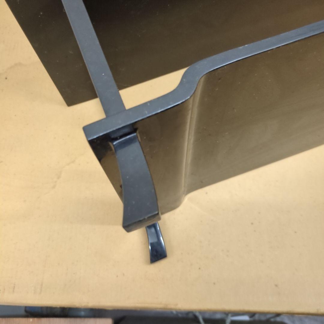 ボス　骨董　飾り台　木製　漆器　真塗　台　二段