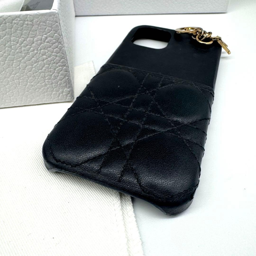 Diorキルティング iPhone12 12Proスマホケース ブラック