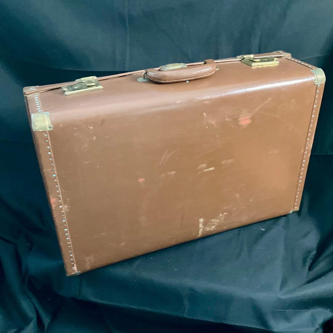 アンティーク 革製 トランク カバン 東京 古道具 ブラウン