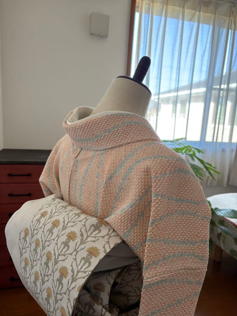 ❤️大人可愛い総絞り正絹小紋　ベビーピンク　もう出会えない逸品　新品畳紙付き