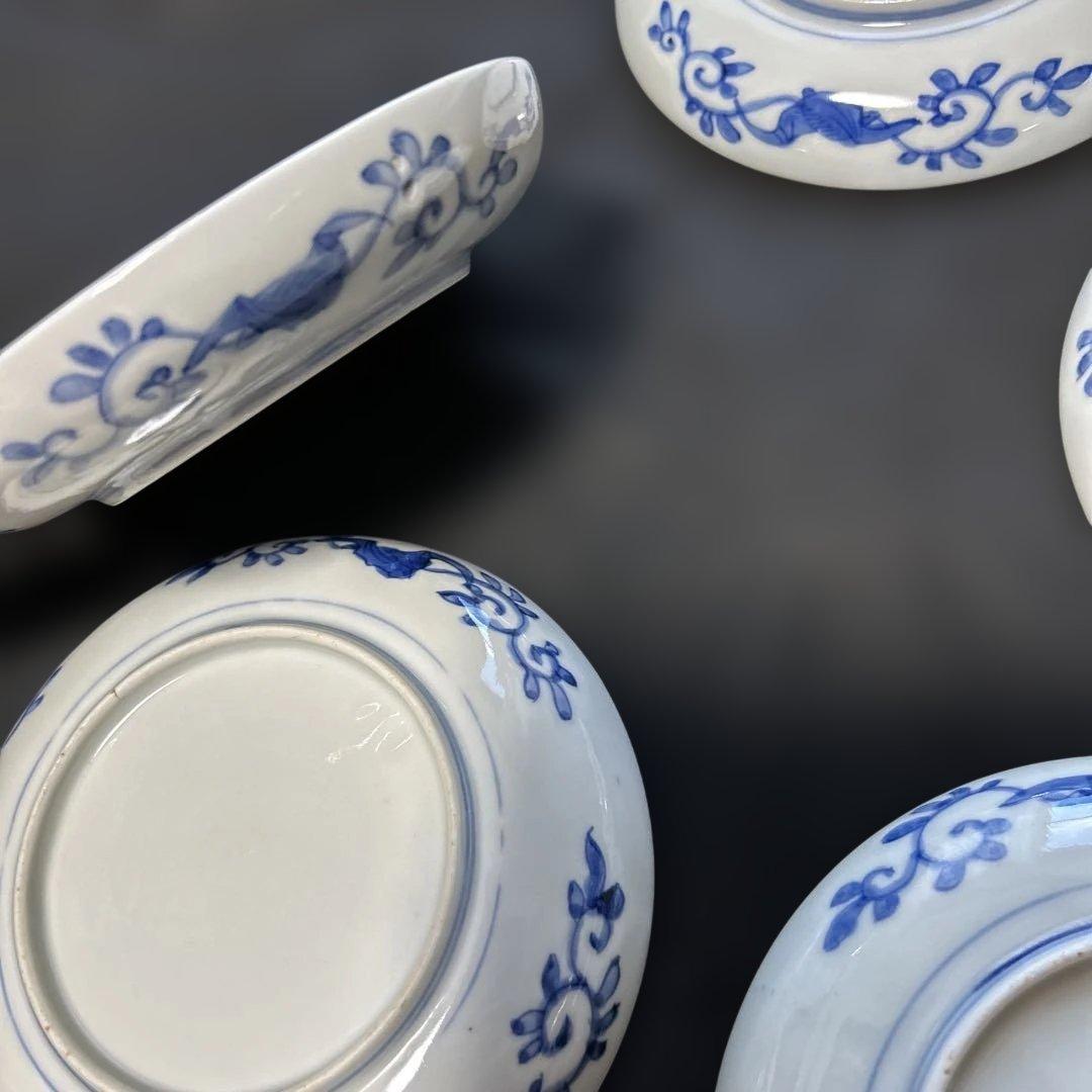 古伊万里　染付け　菊竹梅図　5枚❗️ ✨ばら売り可能です✨