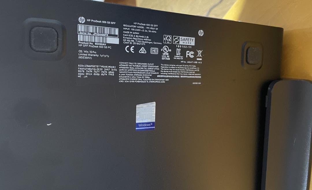 HP ProDesk 600 G5 SFF 小型デスクトップPC