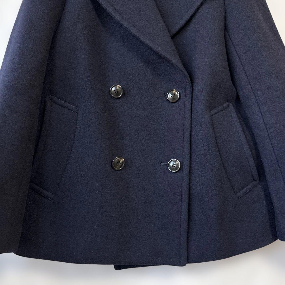 ドゥーズィエムクラス ピーコート P ウールコート ダブルブレスト ネイビー