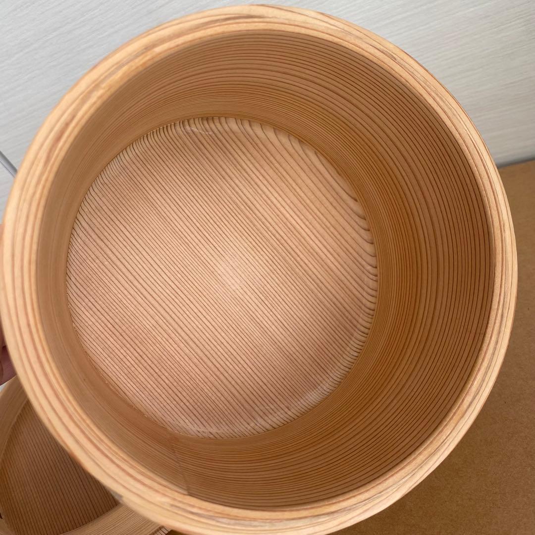 未使用　柴田慶信商店　おひつ　五寸　2合　しゃもじ付