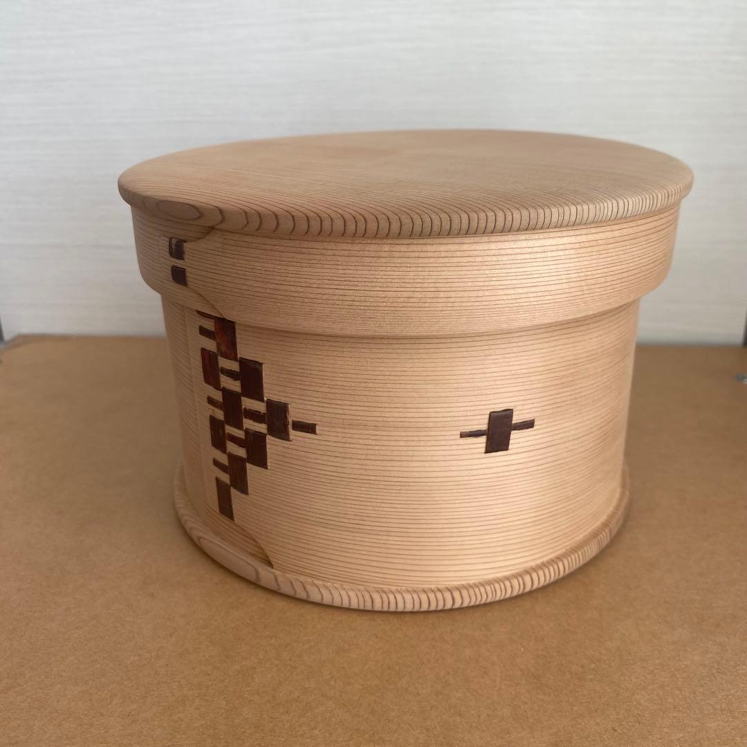 未使用　柴田慶信商店　おひつ　五寸　2合　しゃもじ付