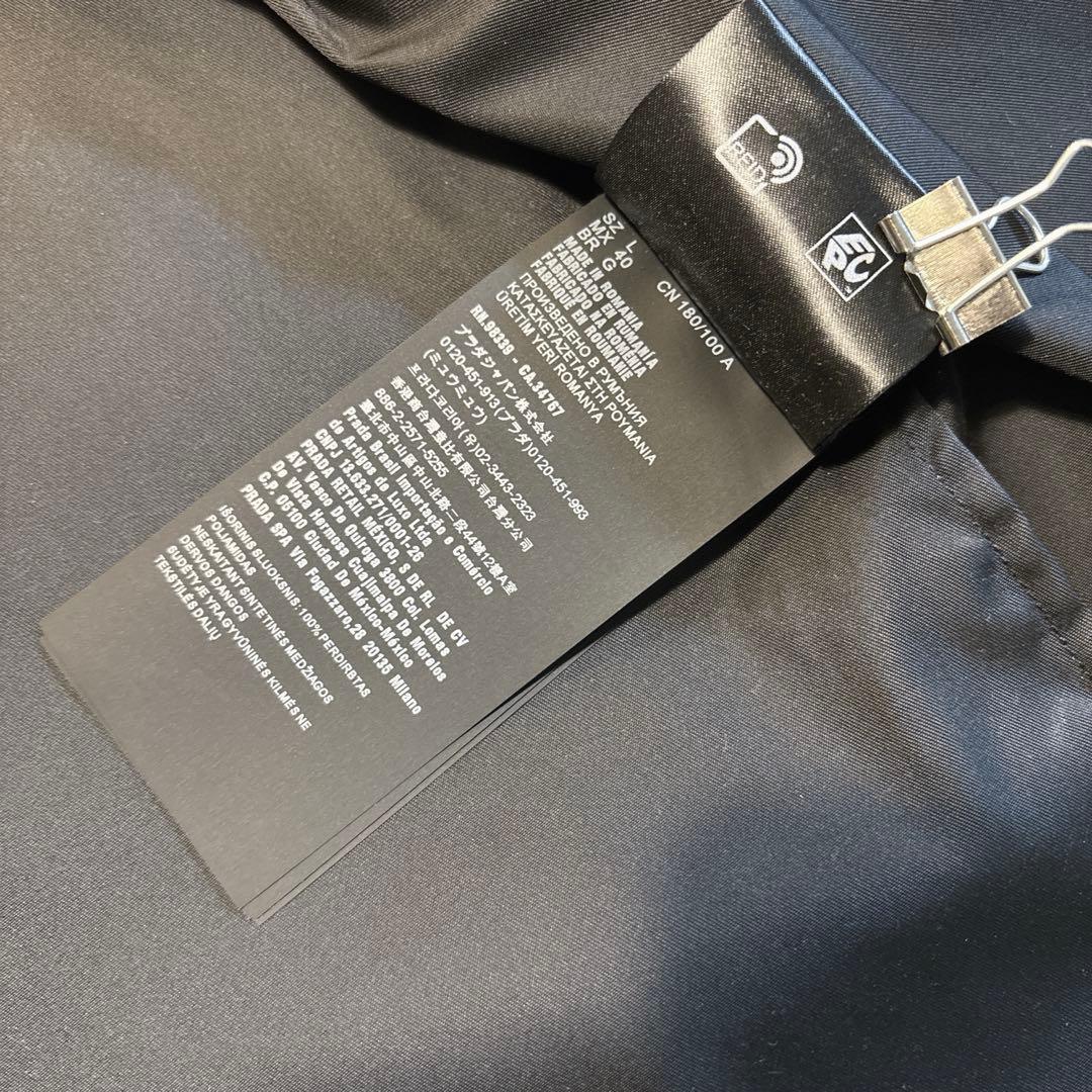 美品　PRADA Re-Nylon シャツ　三角ロゴ　L 黒