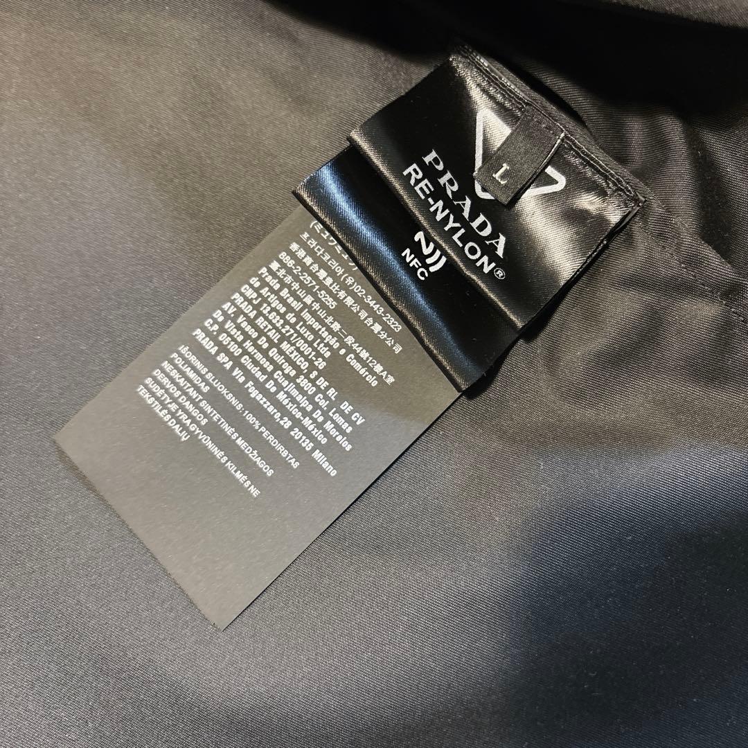 美品　PRADA Re-Nylon シャツ　三角ロゴ　L 黒