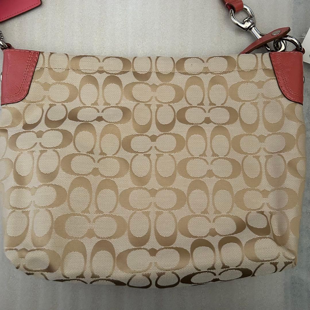 新品未使用　タグ付き　COACH ワンショルダーバッグ 希少花モチーフ ピンク