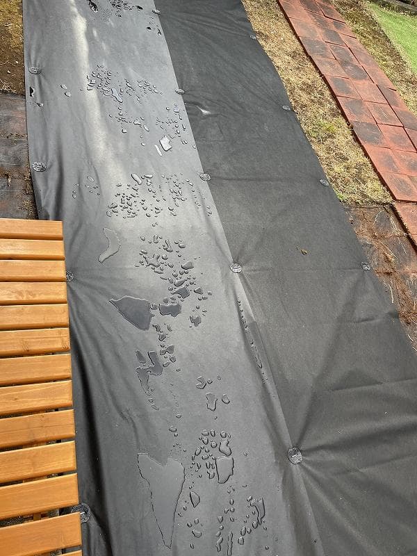 防草シート 固定ピン40本&黒丸40枚付き 1mx10ｍ2個