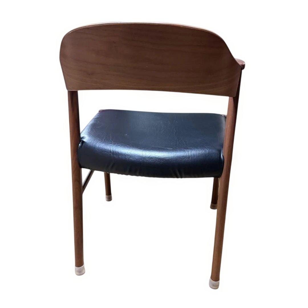 PARTENZA　セミアームチェア 2脚セット ウォルナット 替えカバー付