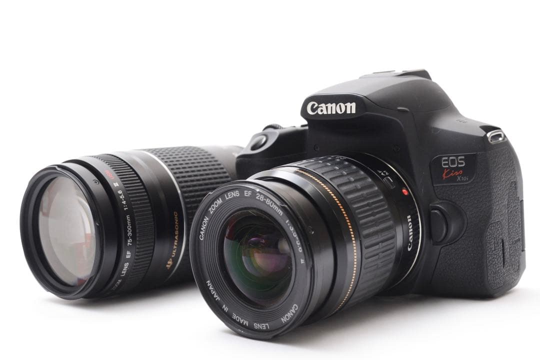 Wi-Fi対応/保証/canon kiss x10i標準＆望遠ダブルレンズセット