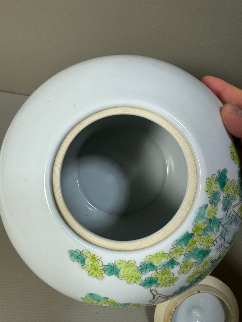 2216 骨董　唐子絵　壺　時代物