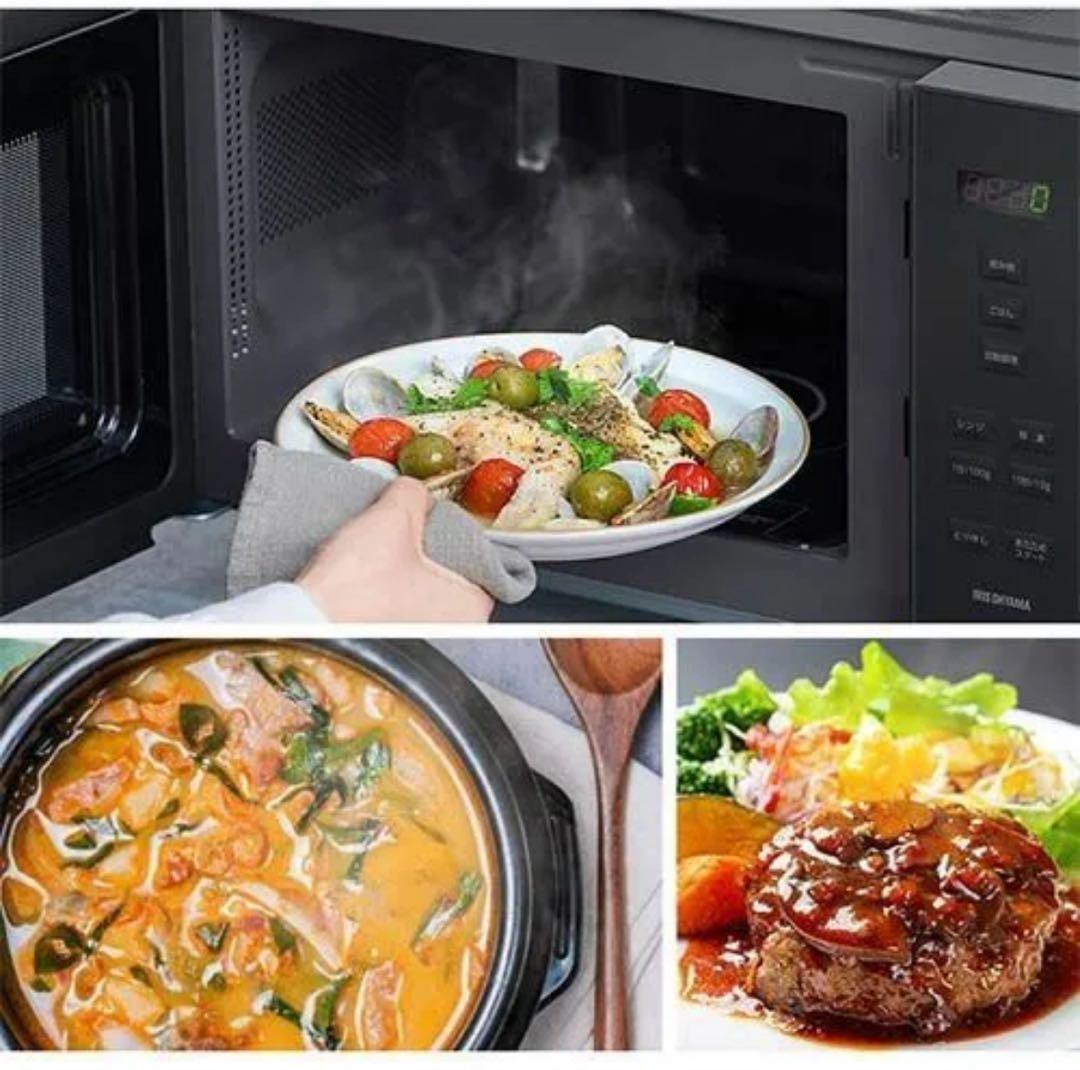 【値下げ中】新品未使用　電子レンジ グレー アイリスオーヤマ